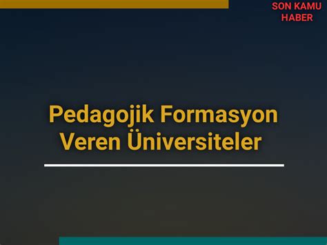 istanbul formasyon veren üniversiteler